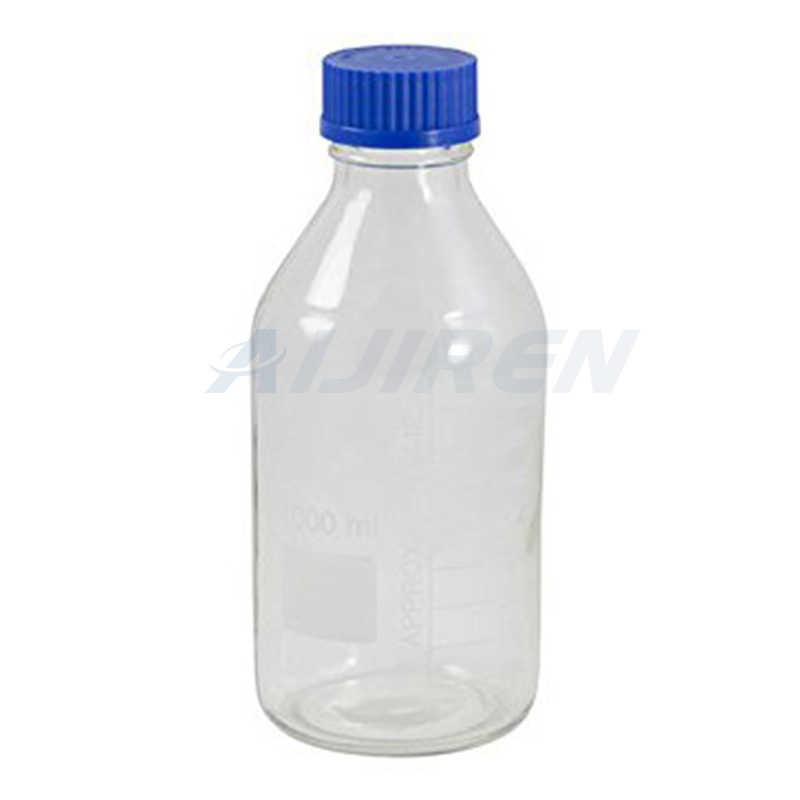 Glass with PP screw clear reagent bottle